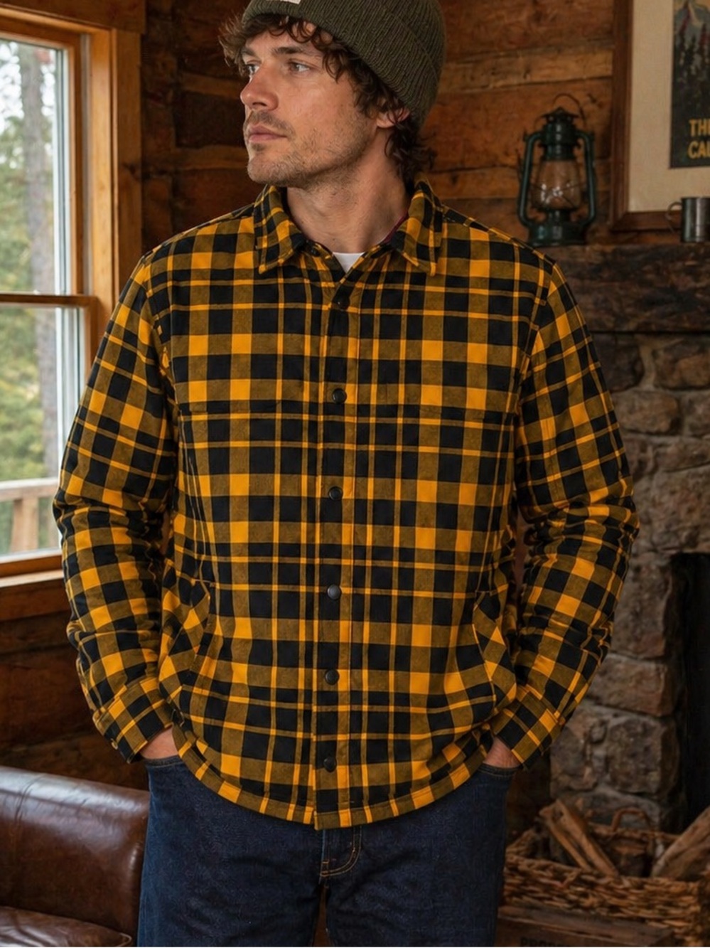 North Face Fort Point Reversible Insulated Flannel/Nylon  Jacket Men’s M